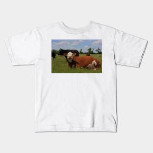 Kansas Country Cow's in a Pasture Kids T-Shirt